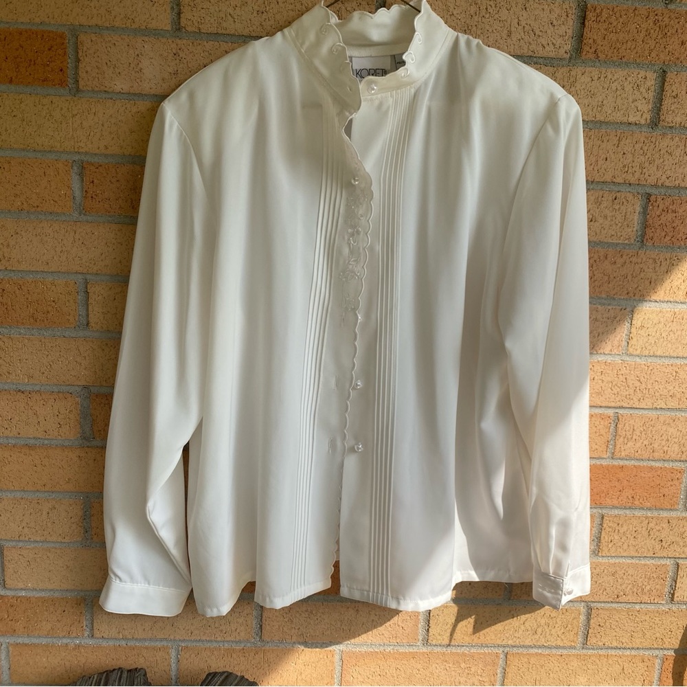 Koret Petites | white blouse | size 12